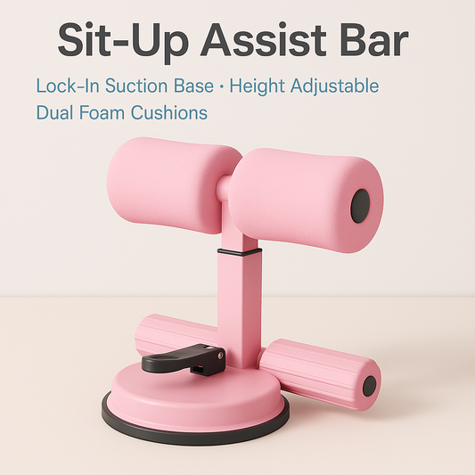 Sit-Up Assistant for Home Fitness with Suction Fixation